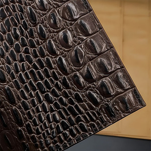 Premium Bifold Dark Brown Animal Pattern Leather Long <b>Wallet</b> Men Luxury Slim Multi Slot Card Holder <b>Cash</b> Clutch Vintage Purse - Product Image 3