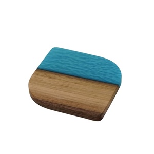 Top Quality Customize <b>Coaster</b> Dark Wood <b>Coaster</b> Resin <b>Coaster</b> <b>Blue</b> Emerald Epoxy - Product Image 1