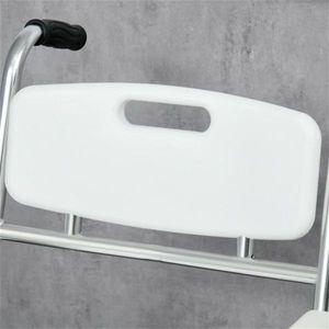 Waterproof Rolling Over Toilet Chair with Padded Seat Shower Commode Wheelchair for Bathroom Safety Equipment - Product Image 4
