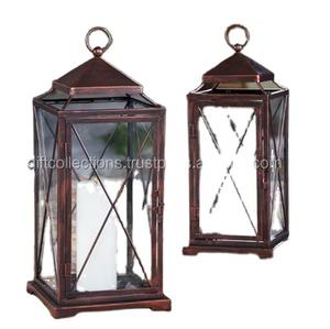 Linternas de decoración grandes y modernas de diseño de metal marrón para uso doméstico y hotelero para decoraciones navideñas - Product Image 1