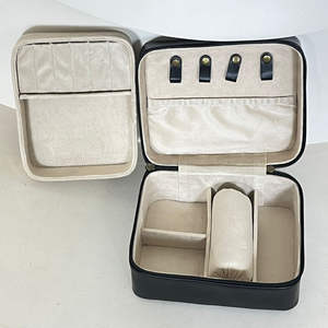 กล่องเก็บเครื่องประดับหนังแท้สุดหรูแบบใหม่  ตกแต่งลายดอกไม้แบบแฮนด์เมด  ภายในบุผ้ากำมะหยี่  สำหรับจัดระเบียบการเดินทาง - Product Image 6