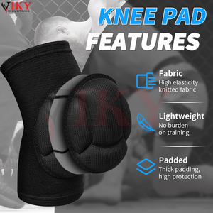 Genouillères de protection réglables, légères et durables, en une seule couleur noire, service OEM, nouvelle arrivée, fabrication sur mesure - Product Image 4