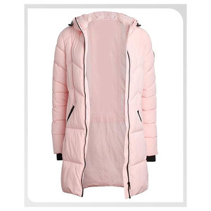 เสื้อโค้ทกันหนาวผู้หญิงแบบยาว อุ่นสบาย แจ็คเก็ตพัฟเฟอร์แบบเต็มตัวสำหรับผู้หญิง กันลม กันน้ำ มีฮู้ด บุด้วยผ้าควิลท์ - Product Image 3