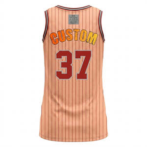 Maillot de basket-ball personnalisé pour femmes, couleur pêche, uniforme d'équipe personnalisé pour clubs, maillot de sport sans manches, vêtements respirants, vente en gros - Product Image 2