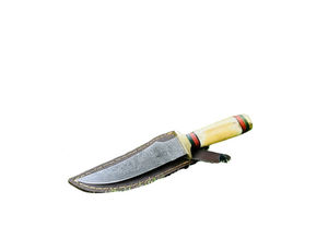 Couteau de chef de cuisine à motif laser Damas, manche en résine, ambidextre, durable, tranchant, léger, avec étui en cuir inclus - Product Image 3