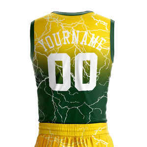 Uniforme de Baloncesto Sublimado Personalizado, Transpirable y Estampado, Jersey para Hombre con Diseño Único, Nombre y Números, Superventas - Product Image 6