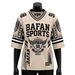 Maillot de football pour femmes 180 Micro Mesh Polyester Crème Noir Marron Panneaux aux manches Sublimation Logo personnalisé Maillot de football pour femmes - Product Image 1