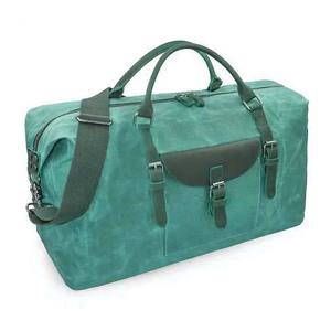 Waterproof <b>Canvas</b> Weekender Duffle Bag Vintage Travel Handbag <b>Large</b> Capacity Zipper Sports Luggage - Product Image 3