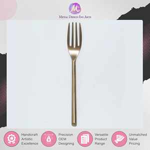 Exportateur mondial vendant des fourchettes à dessert en laiton de qualité supérieure couleur or - Produits de couverts pour la maison et la restauration - Product Image 2