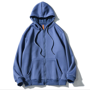 Fabricant de sweats à capuche zippés en molleton épais pour hommes, avec logo personnalisé OEM ODM, coupe ample, décontracté, prix de gros direct usine - Product Image 4