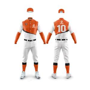 Ensemble d'uniformes de baseball professionnels de qualité supérieure, 100 % polyester, respirant, séchage rapide, sans coutures, pour équipes, vente en gros à bas prix - Product Image 1