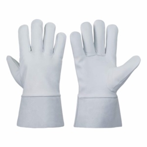 Gants de soudage TIG en cuir de chèvre et croûte de cuir de vache, résistants à l'abrasion, à la chaleur et ignifuges pour la construction et la lutte contre les incendies - Product Image 1