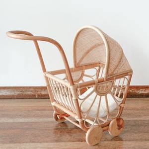 Carritos de ratán adorables a bajo precio para muñecas, peluches, carritos de juego interactivos, cochecitos para muñecas. - Product Image 1