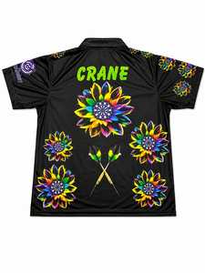 เสื้อโปโลแบบกำหนดเองสำหรับผู้ชาย สีดำขาว พิมพ์ลายอเมริกัน แห้งเร็ว แขนสั้น ดีไซน์สปอร์ต ปักชื่อและโลโก้ได้ - Product Image 3