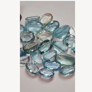 Lote de 25 Piezas de Aguamarina Natural de 11mm-20mm, Corte Ovalado Rectangular Facetado, 129 Quilates, Gemas Baruj de Alta Calidad, US$180 - Product Image 1
