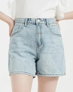 Shorts de Mezclilla Personalizados para Mujer, Cintura Alta, Ligeros, Ecológicos, Directo de Fábrica - Product Image 1