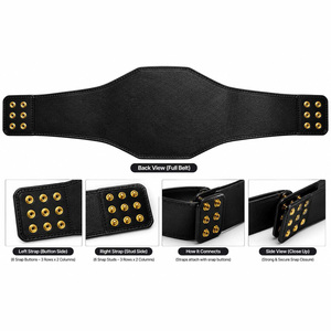 Ceinture de championnat internationale Hoperise personnalisable en or et noir en PU, équipement d'arts martiaux pour hommes - Product Image 4