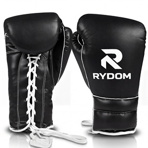 Guantes de Boxeo Profesionales Blaze Fight Wear OEM, Logotipo Personalizado, Cuero PU, Dorado, Muay Thai, Cuero Vacuno, Cierre de Gancho y Bucle - Product Image 1