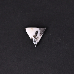 Pierre précieuse naturelle en jaspe zèbre - Triangle 15x17 mm Cabochon à dos plat pour la fabrication de bijoux - Product Image 4