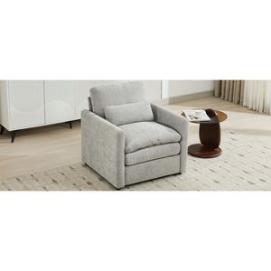 Poltrona Imbottita Accogliente da 81 cm, Divano Cloud Oversize e Confortevole con Doppio Cuscino, Divano Singolo con Cuscino Morbido per Soggiorno - Product Image 3