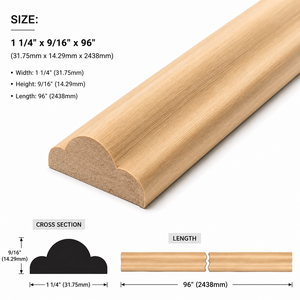 Moulures décoratives en bois massif, garnitures en bois naturel pour meubles de cuisine, décoration intérieure, longueur personnalisée, OEM ODM - Product Image 2