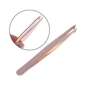 Pinzas Profesionales para Cejas con Punta en Oro Rosa, Herramientas de Maquillaje Duraderas de Lujo con Diferentes Diseños y Logotipo Personalizado - Product Image 1