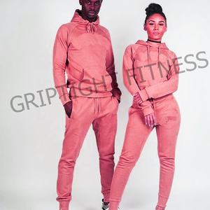 Chándales para parejas con logotipo personalizado de alta calidad 2021, chándal de lana de algodón de talla grande en estilo de conjunto de invierno - Product Image 2