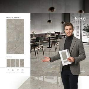 Carreaux de sol en porcelaine polie VISTAAR Breccia Classic Design 600x1200mm 8mm, Piso De Porcelanato Chino 60x120 - Product Image 2