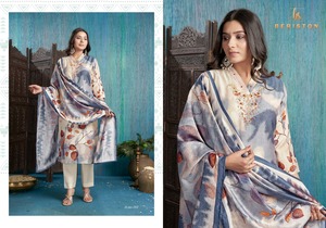 Conjunto de traje de seda viscosa Premium para adultos Tallas disponibles 38-44 con forro de algodón con estampado digital Parte inferior de Santoon para Indio - Product Image 5