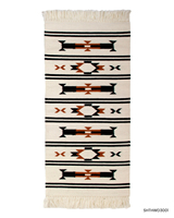 STAR HOMETEX Tapis de couloir à franges style aztèque, fait main, écologique, mélange laine et coton, style moderne, poils moyens, usage domestique, modèle SHTHWD300