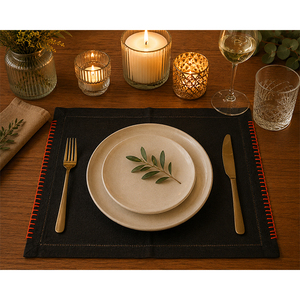 Set de table en lin de qualité supérieure |   Nappe de table résistante à la chaleur et lavable pour la maison, l'hôtel et le restaurant - Product Image 3