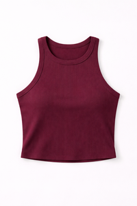 Women Sexy Summer Breathable Ribbed Knitted Solid Regular Tank <b>Top</b> Eco-Friendly 260g Polyester/Cotton/Spandex Anti-Pilling Quick - Product Image 6