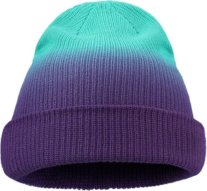 Custom Embroidery 4 Corner Round Skiing <b>Head</b> <b>Cover</b> Tie Dye Beanies Women Factory Wholesale Caps jacquard - Product Image 2
