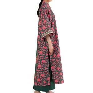 Ensemble de vêtements pour femmes, shalwar kameez noir à imprimé floral, imprimé numérique, respirant, facile d'entretien - Product Image 3