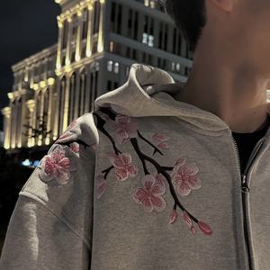 High Quality Lightweight Polyester/Cotton Fleece Digital Printed Breathable Autumn Eco-Friendly Oversized Zipper-Up Hoodie <b>Men</b> - Product Image 4