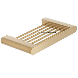 Porte-savon rectangulaire en aluminium de style moderne, finition dorée, qualité excellente, pour la maison et les hôtels, élégant et décoratif - Product Image 2