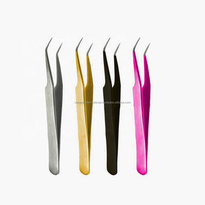 Pince à cils courbée pour extensions de cils volume russe, outil professionnel pour extensions de cils - Product Image 1