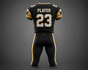 Ensemble d'uniformes de football américain sur mesure de qualité supérieure |   Maillot de football sublimé et pantalon intégré |   Vêtements d'équipe pour jeunes et adultes - Product Image 2
