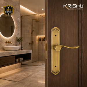 Premium DUBAI <b>Brass</b> Mortice <b>Door</b> Handle Glossy <b>Antique</b> Finish Heavy Duty Lever Handle Eco-Friendly Kitchen Home Office - Product Image 5