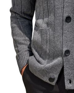 Cárdigan de Mujer 100% Lana con Cuello en V, Manga Larga, Botones al Frente, Estilo Casual para Otoño, Color Sólido, Corte Regular - Product Image 2