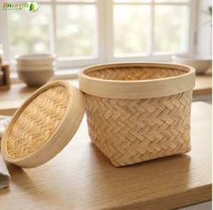 Colorful Vibrant Woven Rattan Eco-Friendly Luxury Storage <b>Baskets</b> with Hanging Handles for Hotel Use - Product Image 2