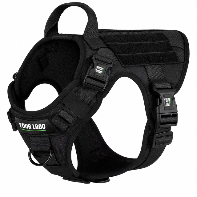 Tactical Dog Harness OEM ODM Custom Logo Heavy Duty Adjustable No Pull Military Nylon Solid Direct Manufacturer