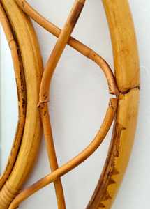Vintage Style Rattan Wall <b>Mirror</b> Natural Bamboo Cane Decorative <b>Mirror</b> for Boho Home Interiors Decorative <b>Mirror</b> - Product Image 4