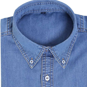 เสื้อเชิ้ตเดนิมลำลองผู้ชายรุ่นใหม่ปี 2026 สีฟ้าฟอก ทรงคอปกพับได้ สำหรับฤดูหนาว บริการ OEM - Product Image 5