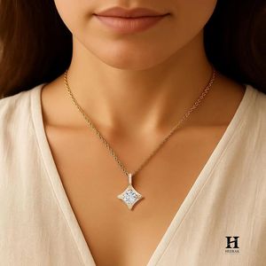 Elegant Star-Shaped Diamond <b>Pendant</b> Necklace in <b>Solid</b> <b>Gold</b> – Fine Jewelry by Heerak Diamonds - Product Image 4