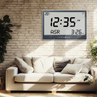 Horloge numérique islamique à grand écran FAJ-4001, horloge de prière musulmane, heures de prière, Ramadan, mosquée, horloge murale LCD, horloge d'appel à la prière