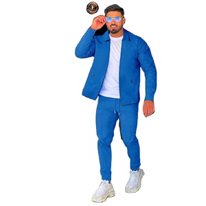 2024 New Autumn/Winter <b>Coat</b> Tracksuit Casual Long Sleeve <b>Stand</b> Collar Zipper 100% Cotton Fashion Stitching Suits 2 Pieces Sets - Product Image 3