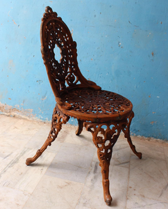 Antique <b>Gold</b> Cast Aluminum Realistic Modern Durable Handmade Decorative Chair Royal Throne Restaurant Furniture Decoration - Product Image 3