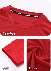 Camiseta de Compresión de Manga Larga de Secado Rápido con Cuello Alto para Hombre, Spandex/Nylon, Estampado Digital, Suministro de Fábrica - Product Image 2