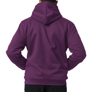 Sweat à capuche zippé à col montant pour homme, en polaire polyester 240g, pull intégral personnalisé, veste à capuche pour homme, vêtement d'extérieur - Product Image 2